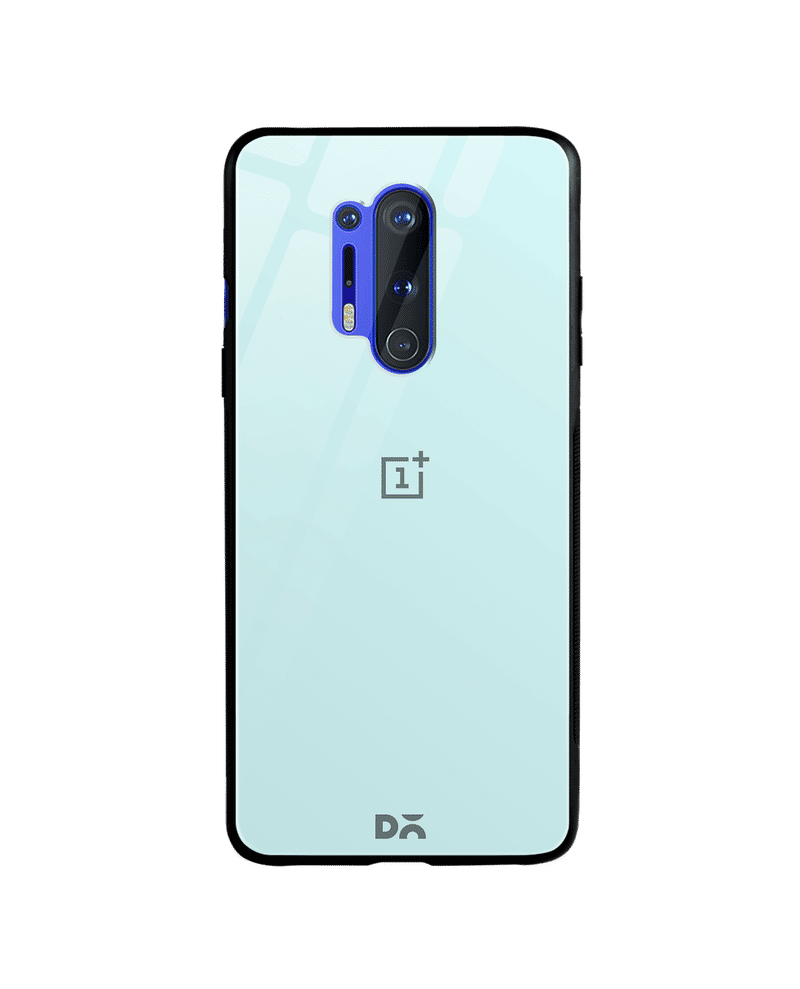 Light Blue Glass Case Cover For OnePlus 8 Pro