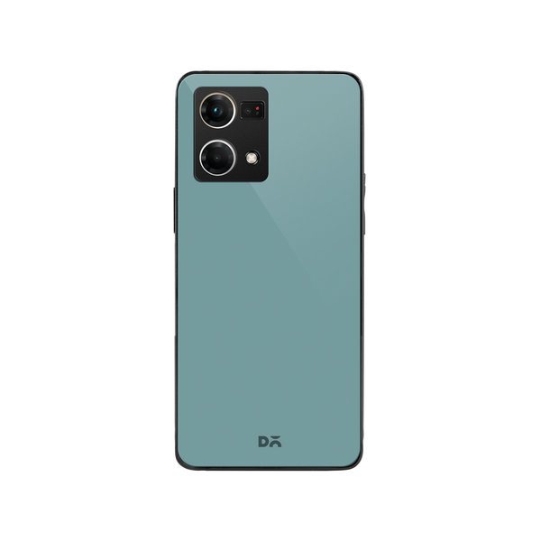 

DailyObjects Light Teal Glass Case Cover For Oppo Reno 7