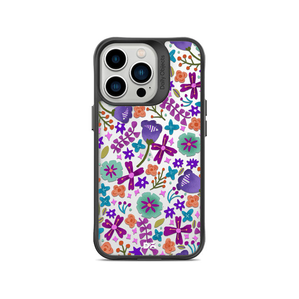 

DailyObjects Lilac Bellflower Black Hybrid Clear Case Cover For iPhone 14 Pro Max