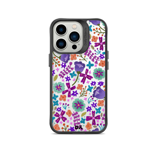 

DailyObjects Lilac Bellflower Black Hybrid Clear Case Cover For iPhone 15 Pro Max