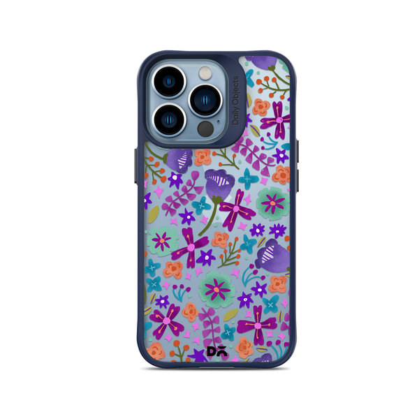 

DailyObjects Lilac Bellflower Blue Hybrid Clear Case Cover For iPhone 14 Pro