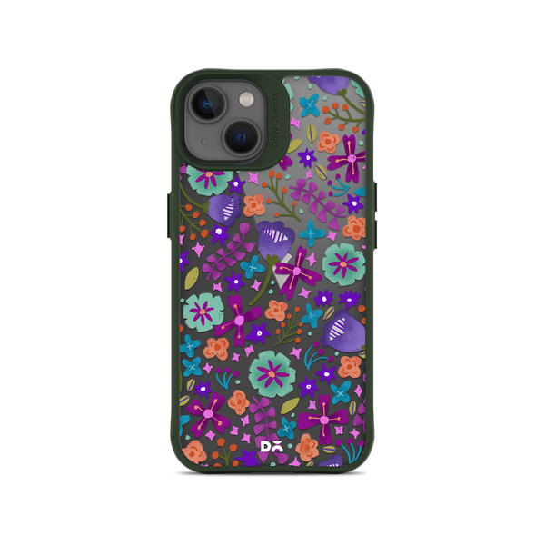 

DailyObjects Lilac Bellflower Green Hybrid Clear Case Cover For iPhone 13 Mini