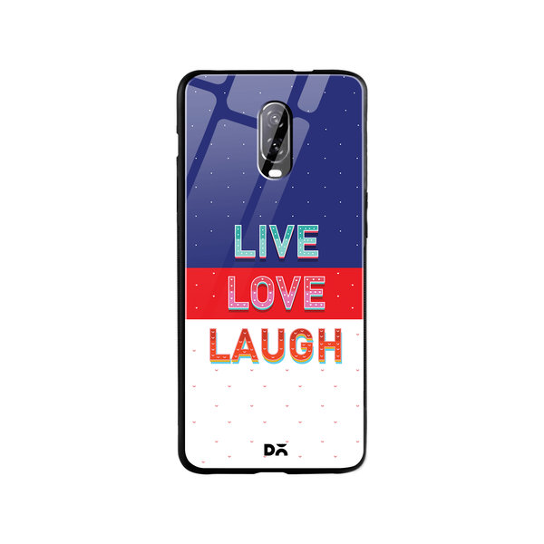 

DailyObjects Live Love Laugh Tricolour Glass Case Cover For OnePlus 7