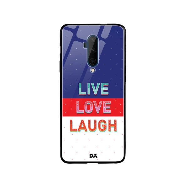 

DailyObjects Live Love Laugh Tricolour Glass Case Cover For OnePlus 7T Pro