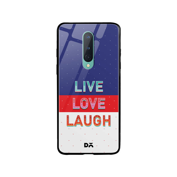

DailyObjects Live Love Laugh Tricolour Glass Case Cover For OnePlus 8