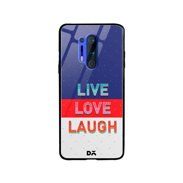 

DailyObjects Live Love Laugh Tricolour Glass Case Cover For OnePlus 8 Pro