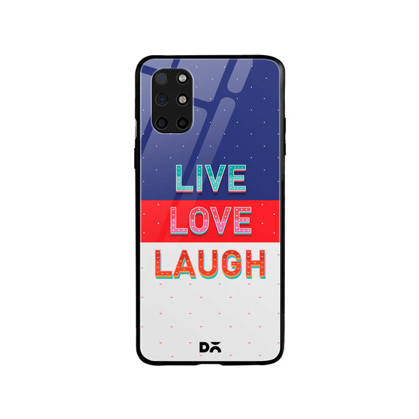 

DailyObjects Live Love Laugh Tricolour Glass Case Cover For OnePlus 8T