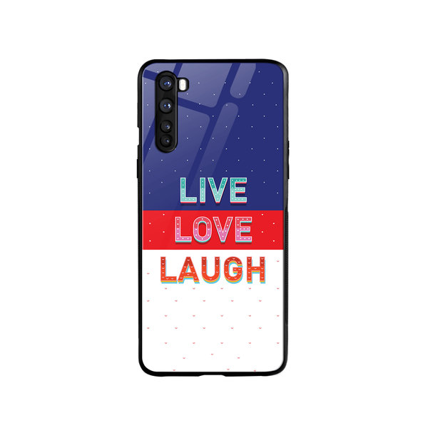 

DailyObjects Live Love Laugh Tricolour Glass Case Cover For OnePlus Nord