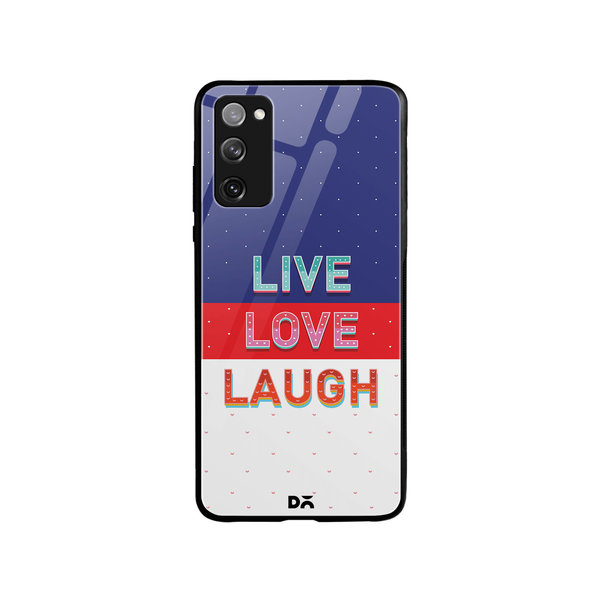 

DailyObjects Live Love Laugh Tricolour Glass Case Cover For Samsung Galaxy S20 FE