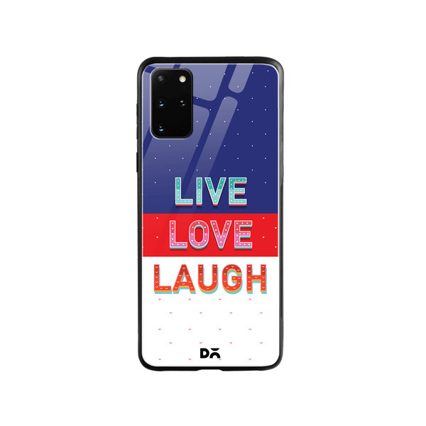 

DailyObjects Live Love Laugh Tricolour Glass Case Cover For Samsung Galaxy S20 Plus
