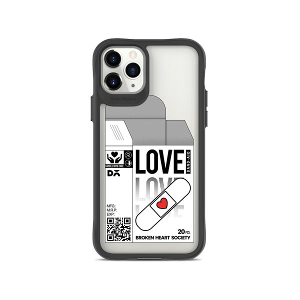 

DailyObjects Love Band-Aid Black Hybrid Clear Case Cover For iPhone 11 Pro