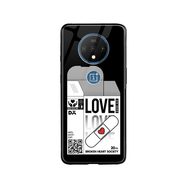 

DailyObjects Love Band-Aid Glass Case Cover For OnePlus 7T