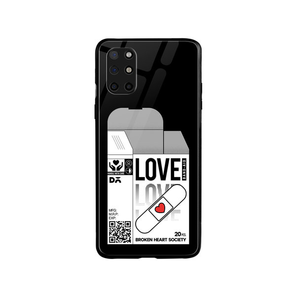 

DailyObjects Love Band-Aid Glass Case Cover For OnePlus 8T