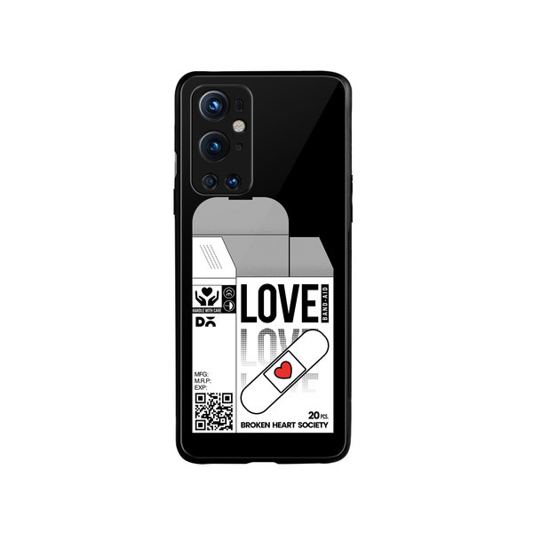 

DailyObjects Love Band-Aid Glass Case Cover For OnePlus 9 Pro