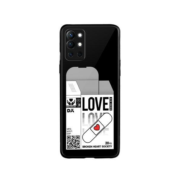 

DailyObjects Love Band-Aid Glass Case Cover For OnePlus 9R