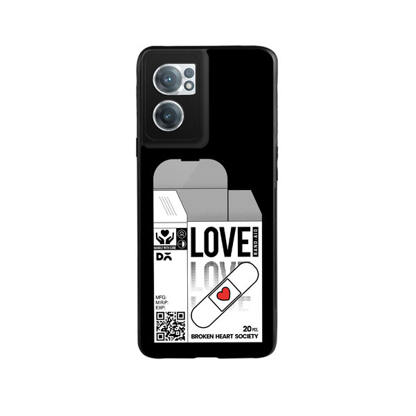 

DailyObjects Love Band-Aid Glass Case Cover For OnePlus Nord CE 2