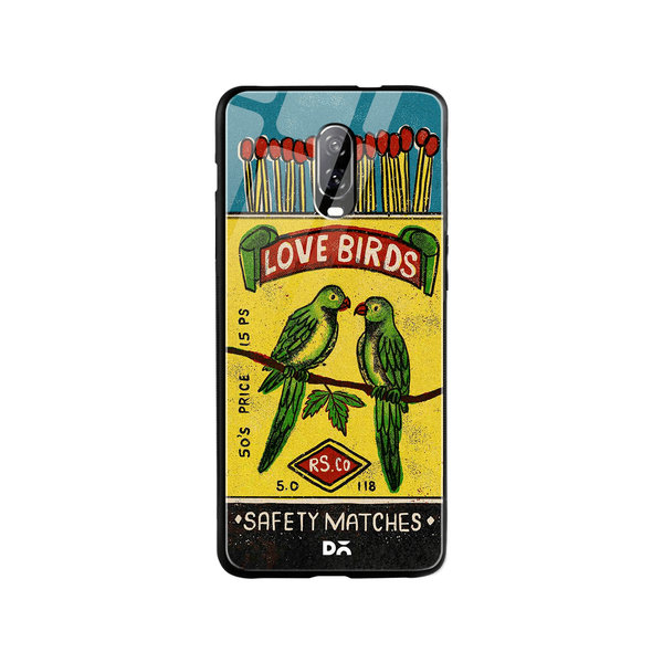 

DailyObjects Love Birds Matchbox Glass Case Cover For OnePlus 7