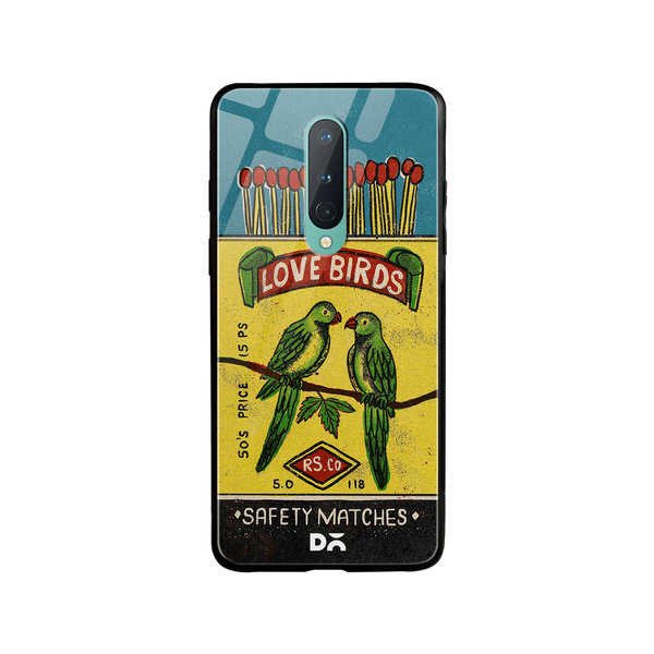 

DailyObjects Love Birds Matchbox Glass Case Cover For OnePlus 8