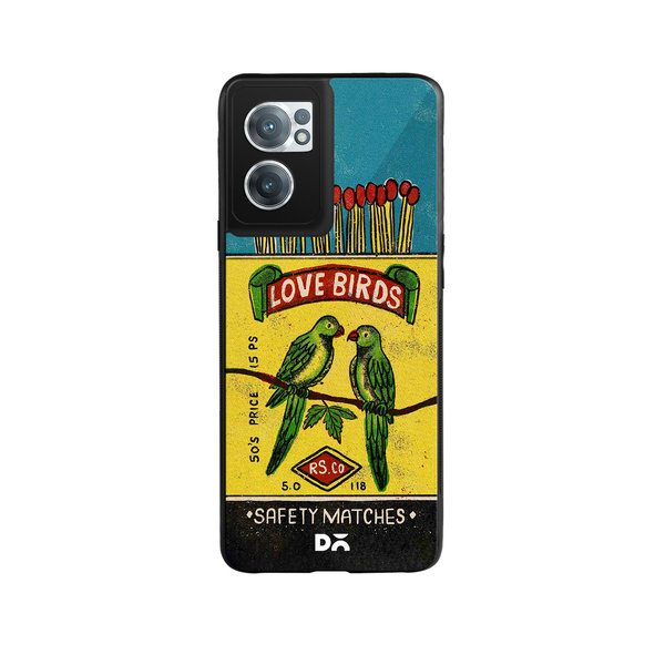 

DailyObjects Love Birds Matchbox Glass Case Cover For OnePlus Nord CE 2