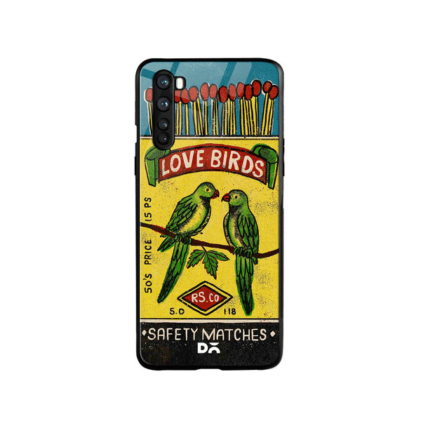 

DailyObjects Love Birds Matchbox Glass Case Cover For OnePlus Nord