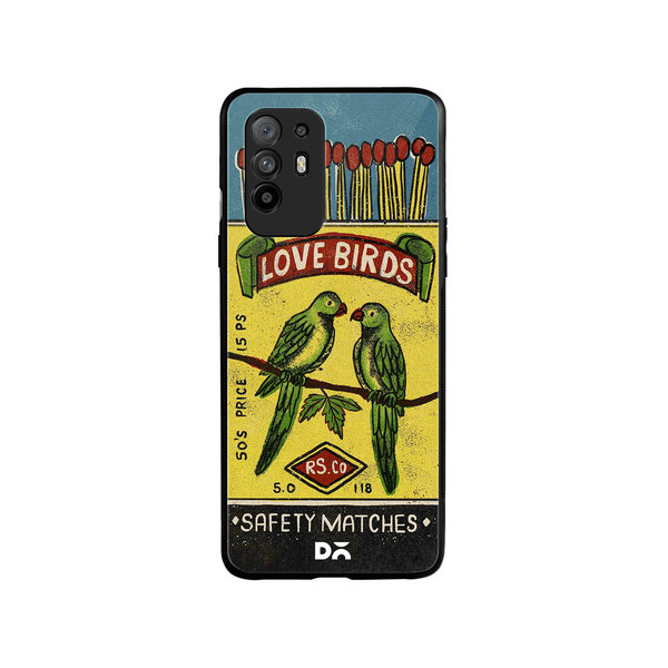 

DailyObjects Love Birds Matchbox Glass Case Cover For Oppo F19 Pro Plus