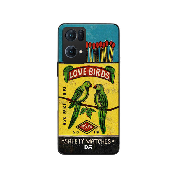 

DailyObjects Love Birds Matchbox Glass Case Cover For Oppo Reno 7 Pro