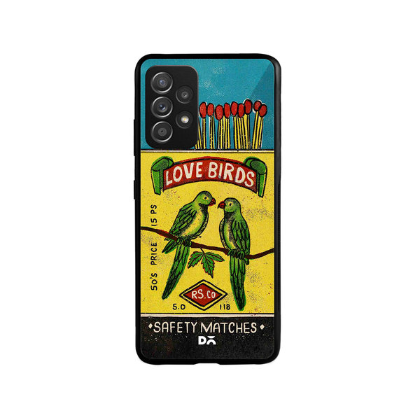 

DailyObjects Love Birds Matchbox Glass Case Cover For Samsung Galaxy A73