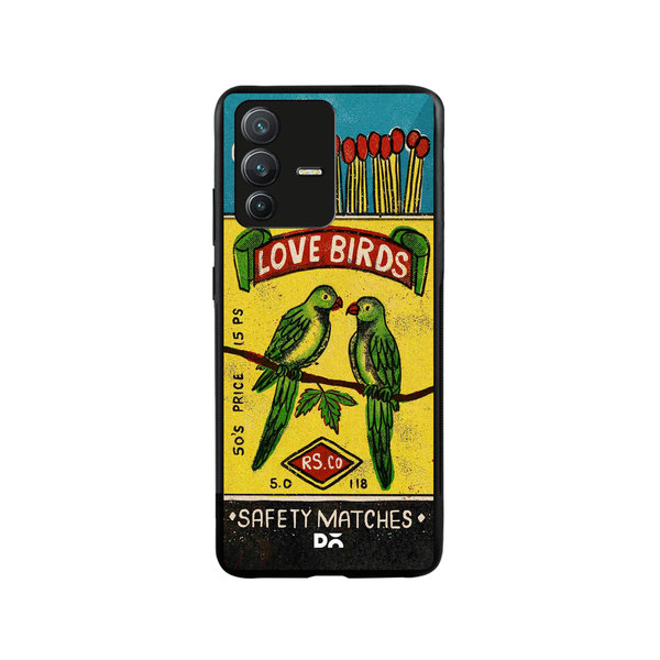 

DailyObjects Love Birds Matchbox Glass Case Cover For Vivo V23
