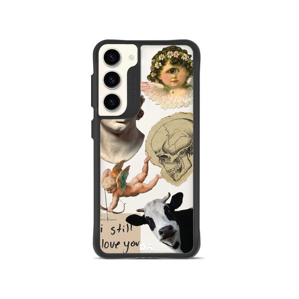 

DailyObjects Love Death Cupid Black Hybrid Clear Case Cover For Samsung Galaxy S23 Plus