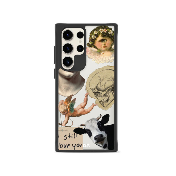 

DailyObjects Love Death Cupid Black Hybrid Clear Case Cover For Samsung Galaxy S23 Ultra