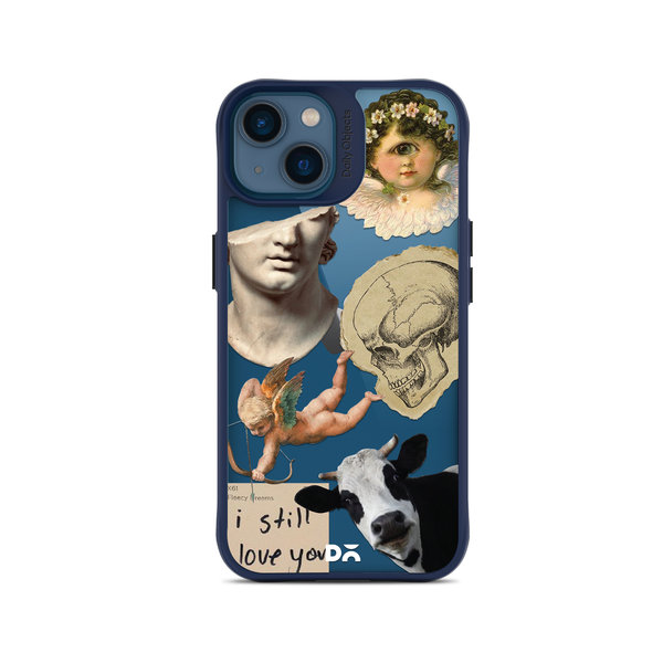 

DailyObjects Love Death Cupid Blue Hybrid Clear Case Cover For iPhone 14 Plus