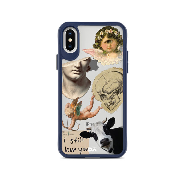 

DailyObjects Love Death Cupid Blue Hybrid Clear Case Cover For iPhone XS