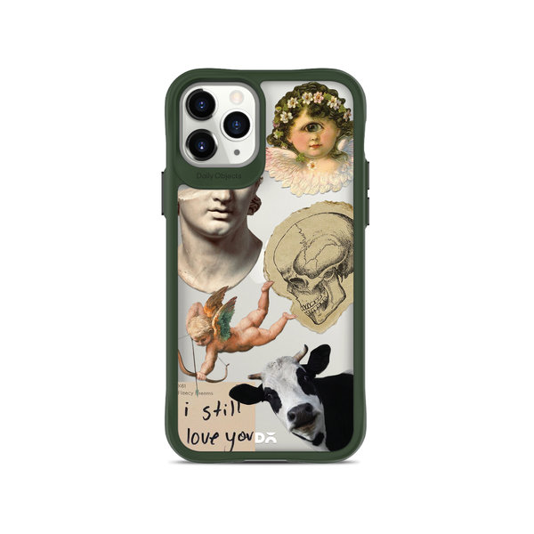 

DailyObjects Love Death Cupid Green Hybrid Clear Case Cover For iPhone 11 Pro Max