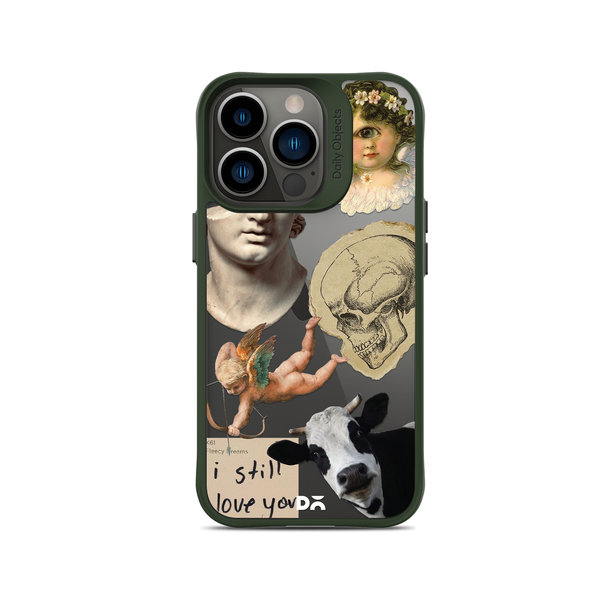 

DailyObjects Love Death Cupid Green Hybrid Clear Case Cover For iPhone 13 Pro Max
