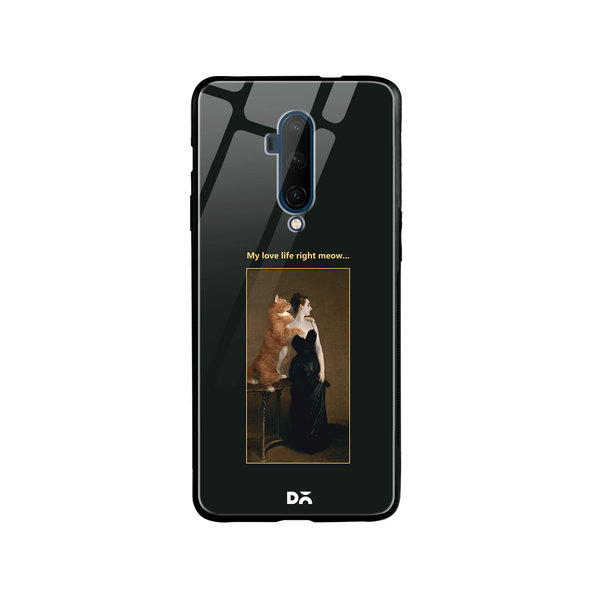 

DailyObjects Love Life Meow Glass Case Cover For OnePlus 7T Pro
