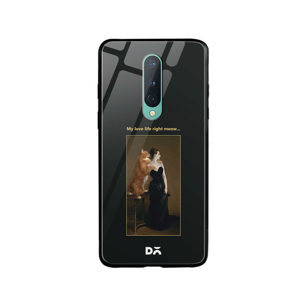 

DailyObjects Love Life Meow Glass Case Cover For OnePlus 8
