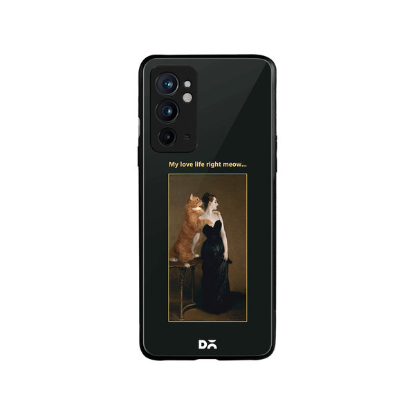 

DailyObjects Love Life Meow Glass Case Cover For OnePlus 9RT