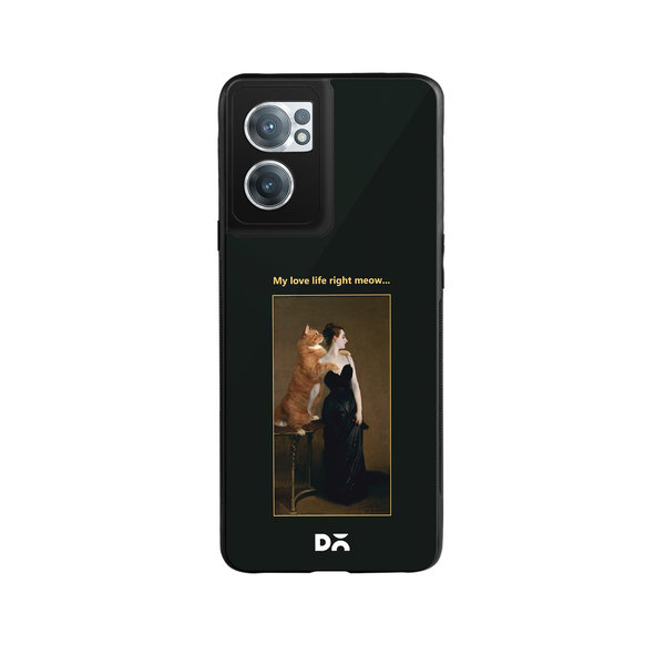 

DailyObjects Love Life Meow Glass Case Cover For OnePlus Nord CE 2