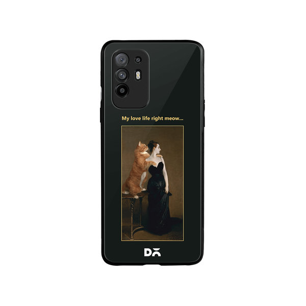 

DailyObjects Love Life Meow Glass Case Cover For Oppo F19 Pro Plus