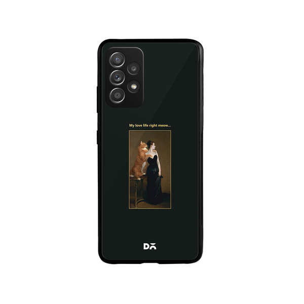 

DailyObjects Love Life Meow Glass Case Cover For Samsung Galaxy A53