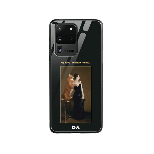 

DailyObjects Love Life Meow Glass Case Cover For Samsung Galaxy S20 Ultra