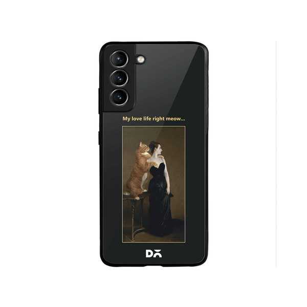 

DailyObjects Love Life Meow Glass Case Cover For Samsung Galaxy S22