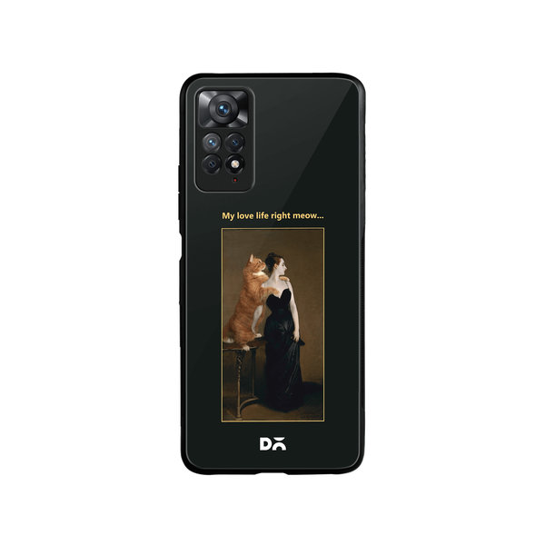 

DailyObjects Love Life Meow Glass Case Cover For Xiaomi Redmi Note 11 Pro
