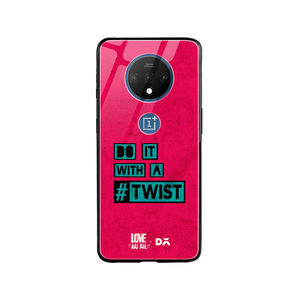 

DailyObjects Love Twist Glass Case Cover For OnePlus 7T