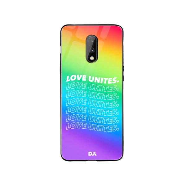 

DailyObjects Love Unites Glass Case Cover For OnePlus 7
