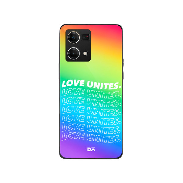 

DailyObjects Love Unites Glass Case Cover For Oppo F21 Pro