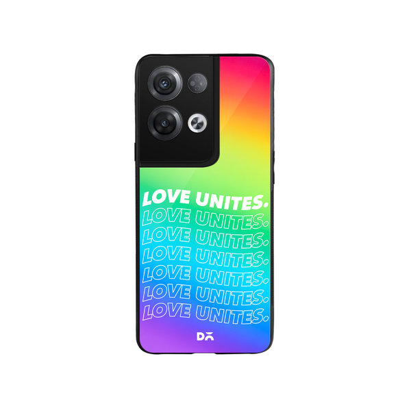 

DailyObjects Love Unites Glass Case Cover For Oppo Reno 8 Pro Plus