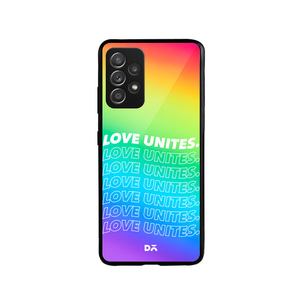 DailyObjects Love Unites Glass Case Cover For Samsung Galaxy A73