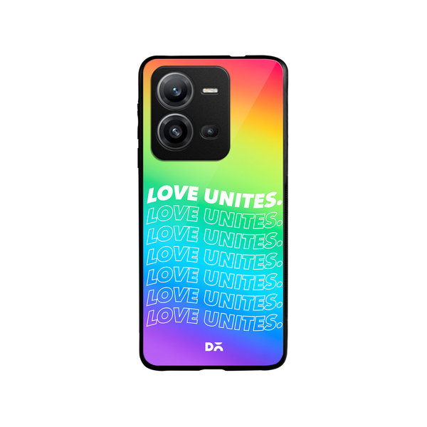 

DailyObjects Love Unites Glass Case Cover For Vivo V25