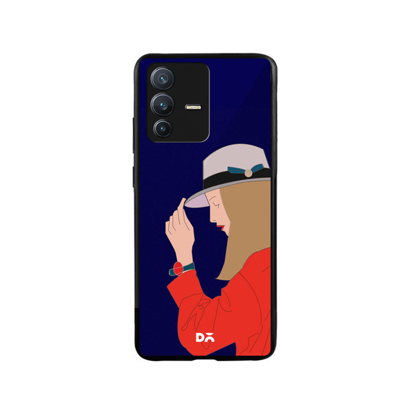

DailyObjects Mademoiselle Glass Case Cover For Vivo V23 Pro